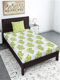 Single bedsheet thread count printed cotton breathable floral print soft (a)