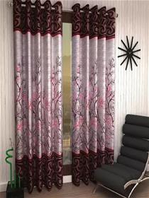 Fashion string 214 cm (7 ft) polyester door curtain (pack of 2)