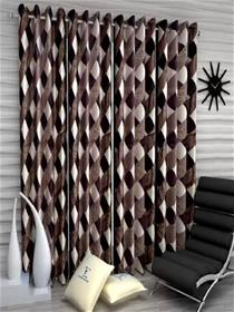 Adimanav 213.36 cm (7 ft) polyester door curtain (pack of 4)