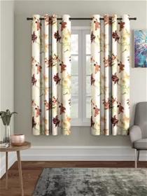 Home sizzler 153 cm (5 ft) polyester window curtain (pack of 2)