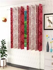 Panipat textile hub 152 cm (5 ft) polyester window curtain (pack of 2)