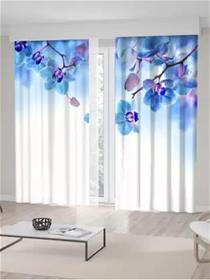 Door curtain 214 cm (7 ft) polyester room darkening door curtain (pack of 2 ,white) (f)