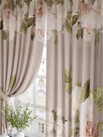 Door curtain 274 cm (9 ft) polyester room darkening long door curtain (pack of 2 , pink) (f)