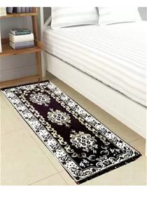Carpet brown velvet runner (55 cm, x 140 cm, rectangle) (f)