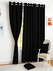 Thermal insulated eyelet noise reducing blackout faux silk curtain (a)