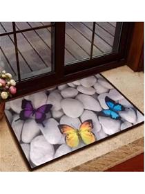 Door mat rubber door mat  (multicolor, medium, pack of 2) (f)