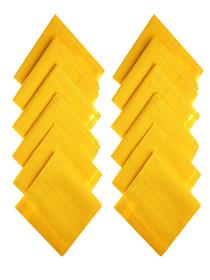 Handkerchief for men cotton yellow pack of 12 (a)
