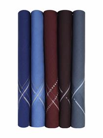 Handkerchief for men luxury pure cotton dark base with color border (a)