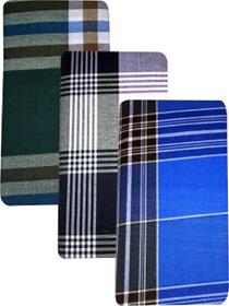Lungi for men blue checkered multi color lungi (f)