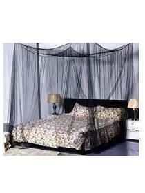 Mosquito net cotton adults washable double bed (black, bed box) (f)