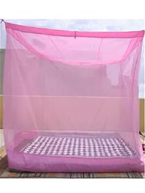 Mosquito net nylon adults washable double bed (pink, bed box) (f)