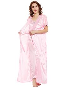 Nighty for women satin nighty & robe set (a)