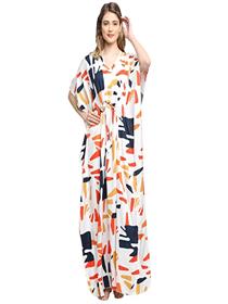 Nighty for women rayon floral maxi nighty (a)