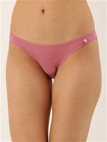 Panty for woman's pink solid outer elastic briefs/panty