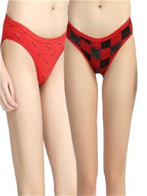 Panty for women bikini red panty (pack of 2) (f)
