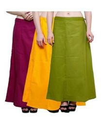 Saree for women's  peticote/cotton petticoats/inskirt saree (pack of 3)