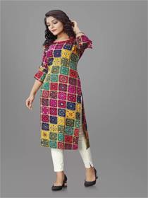 Kurti for women printed cotton straight ,fancy,simple designer homewear kurti(f)