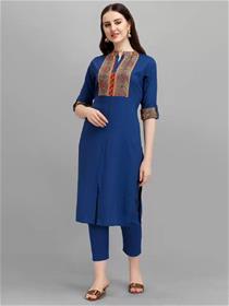 Kurti for women embroidered cotton straight ,fancy,simple designer home wear kurti(f)