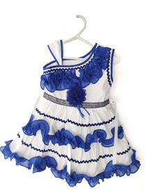 Normal dress for girls kids girls midi/knee length party dresses (blue)
