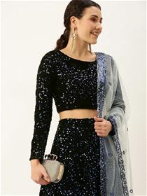 Lehenga for women semi-stitched lehenga & unstitched blouse with dupatta,designer,party wear (m)