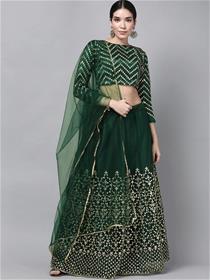 Lehenga for women semi-stitched lehenga & unstitched blouse with dupatta,designer,party wear (m)