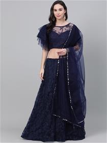Semi - stitched lehenga & unstitched blouse with dupatta,designer,party wear (m)