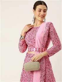 Semi - stitched lehenga & unstitched blouse with dupatta,designer,party wear (m)