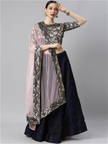Lehenga for women semi - stitched dress & unstitched blouse with dupatta,designer,party wear (m)