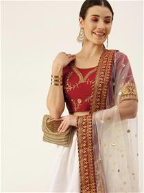 Lehenga for women semi-stitched dress & unstitched blouse with dupatta,designer,party wear (m)