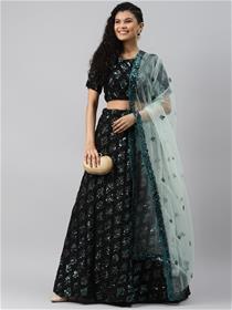 Lehenga for women semi-stitched dress unstitched blouse with dupatta,designer,party wear (m)