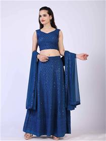 Lehenga for women semi-stitched dress & blouse with dupatta,fancydesigner,party wear (m)