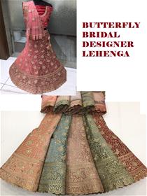 Lehenga for women butterfly bridal designer party korean velvet lehenga