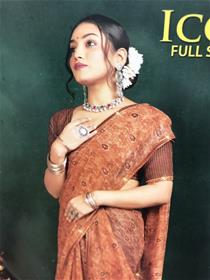 Chiffon saree for women iconic printed saree