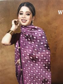 Chiffon saree for women welcome back printed saree