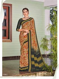 82022  suhani  saree georgette border base,fancy,simple designer & party wear printed saree