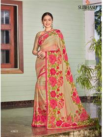 82023 suhani  saree georgette border base,fancy,simple designer & party wear printed saree