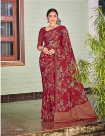 82025 suhani  saree georgette border base,fancy,simple designer & party wear printed saree