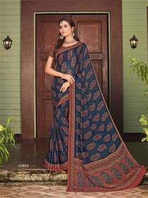 82021 suhani  saree georgette border base,fancy,simple designer & party wear printed saree
