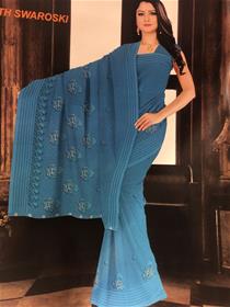 Cotton saree for women paaneri jharna kala saree (blue)