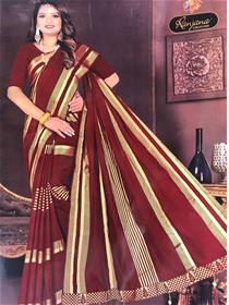 Cotton saree for women ranjana shiv frooti (maroon)