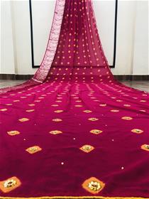Chundri saree for women 4503-hrwt chiffon saree