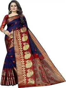 Woven,banarasi cotton blend,poly silk saree fancy,designer,party wear (f)