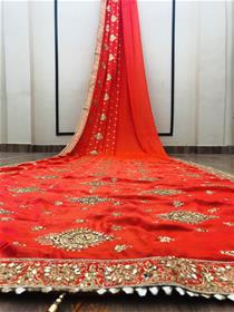 Heavy work saree for women rich look bridal saree