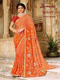 Party wear saree for women priyatama sandra 7588