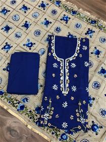 Salwar suit for women 2782:02 chanderi cotton suit thread work designer suit