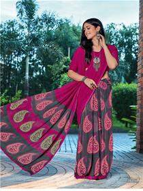 35274 florence saree border base,fancy,simple designer & party wear printed saree