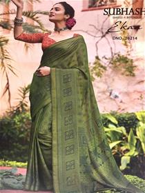 Party wear saree for women 26214 Green
