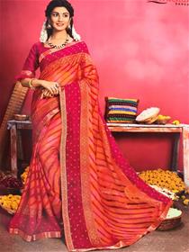 Saree for women boss/fancy printed saree