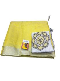 Shover saree for women linen plain