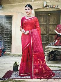 Saree for women katha cotton printed saree